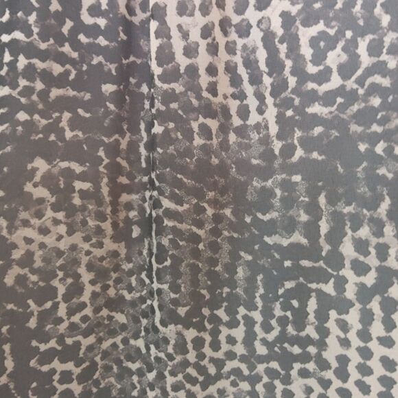 a. n. a charcoal gray and off white animal print 3/4 sleeve semi sheer blouse - Picture 9 of 12